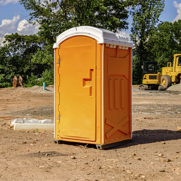 how often are the porta potties cleaned and serviced during a rental period in Pinch